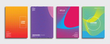 Vektör kapak tasarımları. Gelecekteki Poster şablonu. Smartphone modern arka plan ayarlamak.