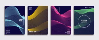 Vektör kapak tasarımları. Gelecekteki Poster şablonu. Smartphone modern arka plan ayarlamak.