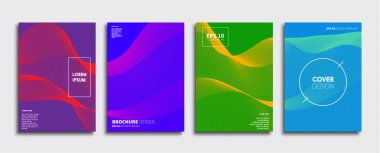 Vektör kapak tasarımları. Gelecekteki Poster şablonu. Smartphone modern arka plan ayarlamak.