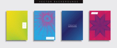 Vektör kapak tasarımları. Gelecekteki Poster şablonu. Smartphone modern arka plan ayarlamak.