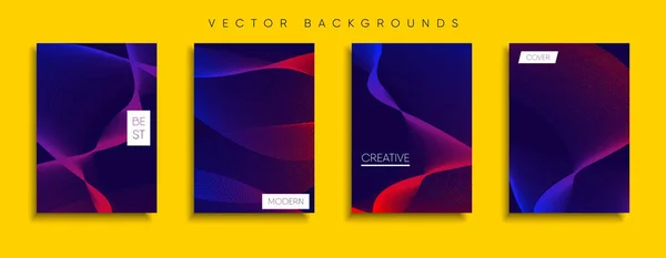 Vector Cover Designs Future Poster Template Smartphone Modern Background Set — Stock Vector