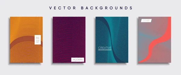 Vector Cover Designs Future Poster Template Smartphone Modern Background Set — Stock Vector