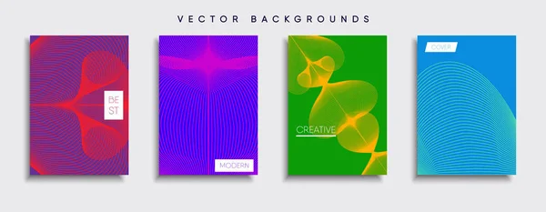 Vector Cover Designs Future Poster Template Smartphone Modern Background Set — Stock Vector