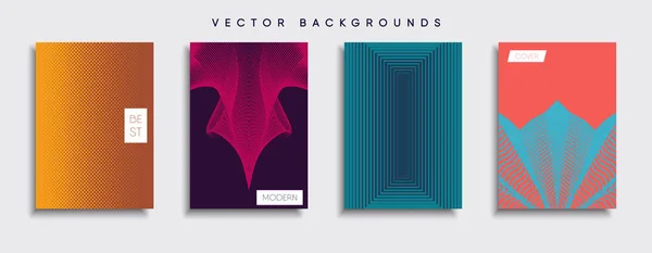 Vector Cover Designs Future Poster Template Smartphone Modern Background Set — Stock Vector