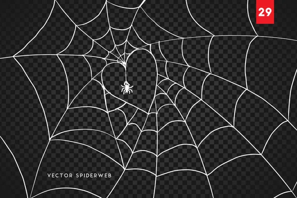 Cobweb Halloween Design Isolated Black Background Vector Illustration — Stock vektor