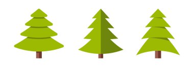 Noel ağacı koleksiyonu, modern düz tasarım..