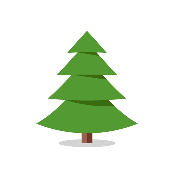 Noel Ağacı Koleksiyonu Modern Düz Tasarım — Stok Vektör