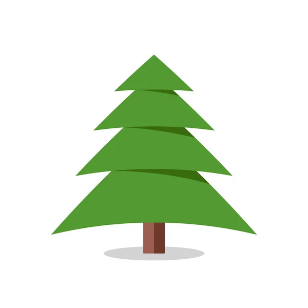 Kolekce Vánočních Stromků Moderní Plochý Design — Stockový vektor
