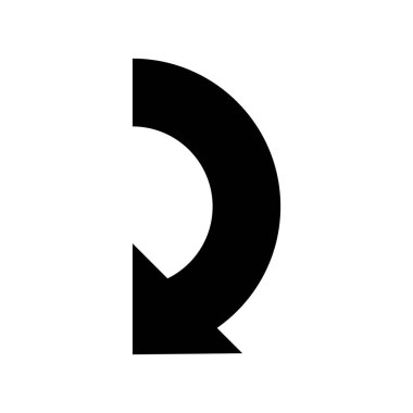 Siyah vektör oku beyaz arkaplanda izole edildi.