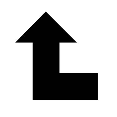 Siyah vektör oku beyaz arkaplanda izole edildi.