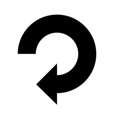 Siyah vektör oku beyaz arkaplanda izole edildi.