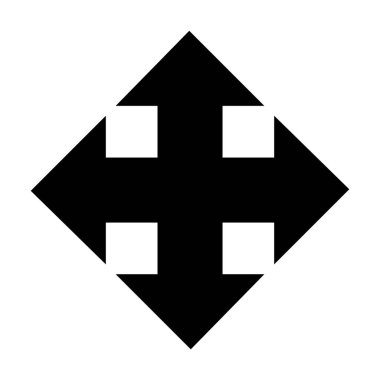 Siyah vektör oku beyaz arkaplanda izole edildi.