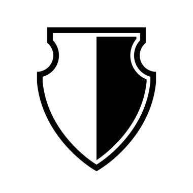 Vektör Kalkanı simgesi. Heraldik kalkanlar, güvenlik siyah etiketleri.