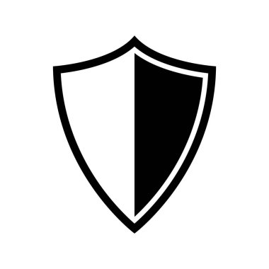 Vektör Kalkanı simgesi. Heraldik kalkanlar, güvenlik siyah etiketleri.