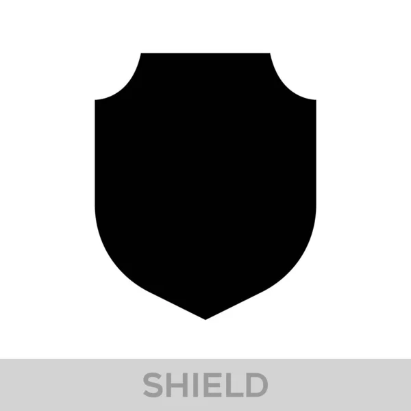 Εικονίδιο Vector Shield Εραλδικές Ασπίδες Μαύρες Ετικέτες Ασφαλείας — Διανυσματικό Αρχείο