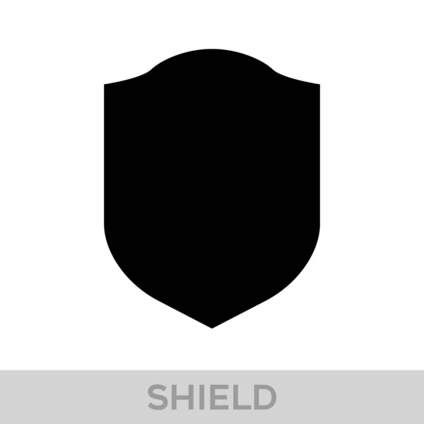 矢量盾牌图标 纹章护盾 黑色安全标签 — 图库矢量图片