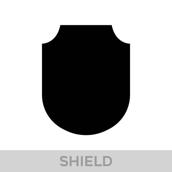 Ícone Escudo Vetorial Escudos Heráldicos Etiquetas Pretas Segurança — Vetor de Stock