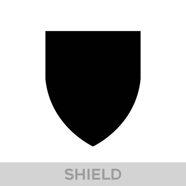 Icono Del Escudo Vectorial Escudos Heráldicos Etiquetas Negras Seguridad — Vector de stock