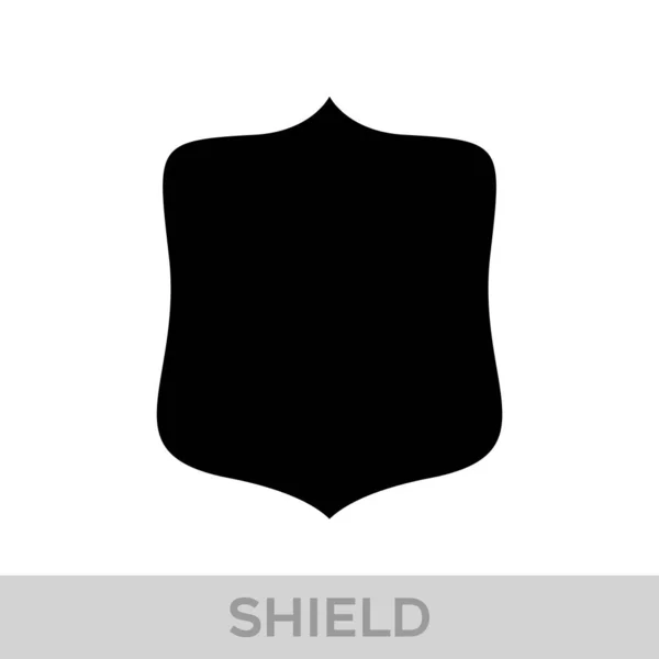 Εικονίδιο Vector Shield Εραλδικές Ασπίδες Μαύρες Ετικέτες Ασφαλείας — Διανυσματικό Αρχείο