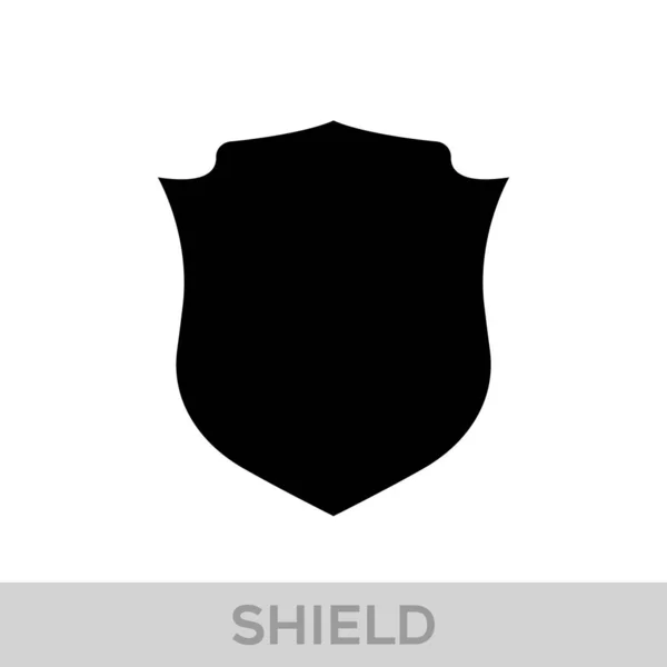 Εικονίδιο Vector Shield Εραλδικές Ασπίδες Μαύρες Ετικέτες Ασφαλείας — Διανυσματικό Αρχείο