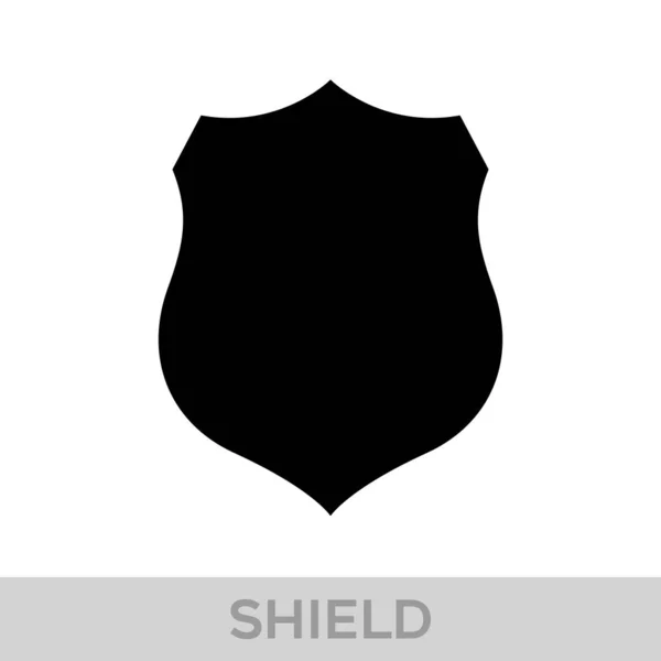Icono Del Escudo Vectorial Escudos Heráldicos Etiquetas Negras Seguridad — Archivo Imágenes Vectoriales