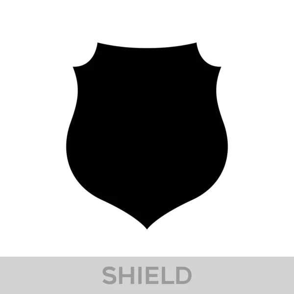 Icono Del Escudo Vectorial Escudos Heráldicos Etiquetas Negras Seguridad — Vector de stock