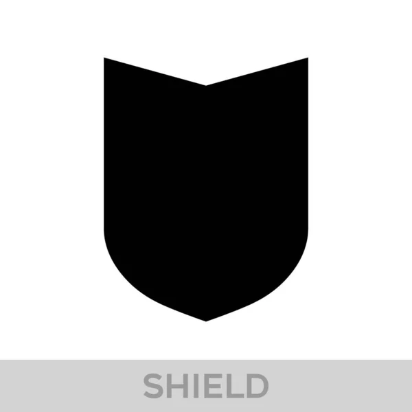 Icono Del Escudo Vectorial Escudos Heráldicos Etiquetas Negras Seguridad — Vector de stock