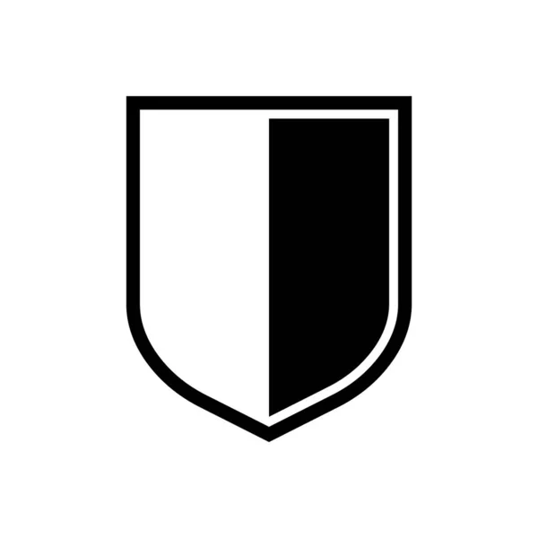 Ícone Escudo Vetorial Escudos Heráldicos Etiquetas Pretas Segurança —  Vetores de Stock