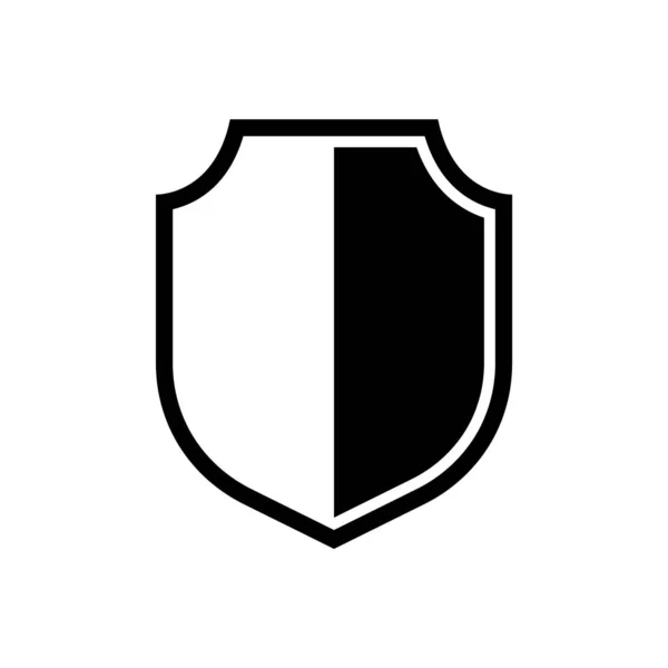 Ikona Vektorového Štítu Heraldické Štíty Bezpečnostní Černé Štítky — Stockový vektor
