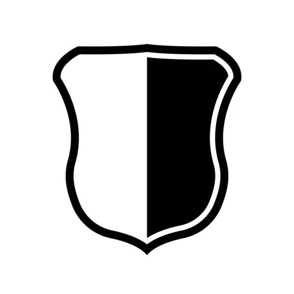 Εικονίδιο Vector Shield Εραλδικές Ασπίδες Μαύρες Ετικέτες Ασφαλείας — Διανυσματικό Αρχείο