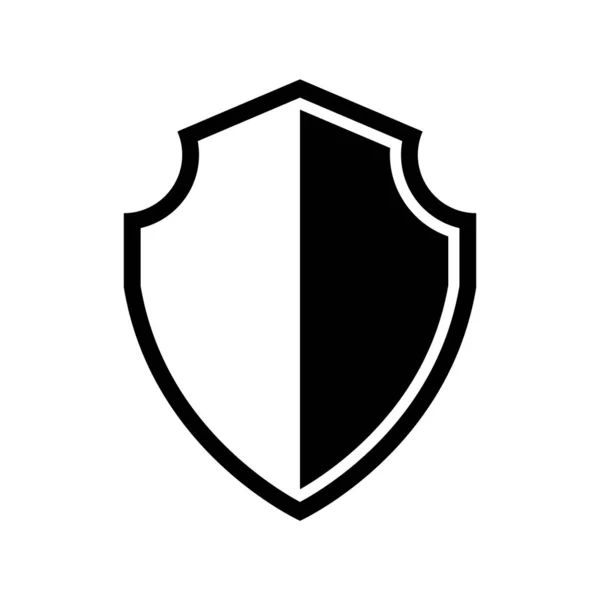 Vektorschild Symbol Wappenschilde Schwarze Sicherheitsschilder — Stockvektor