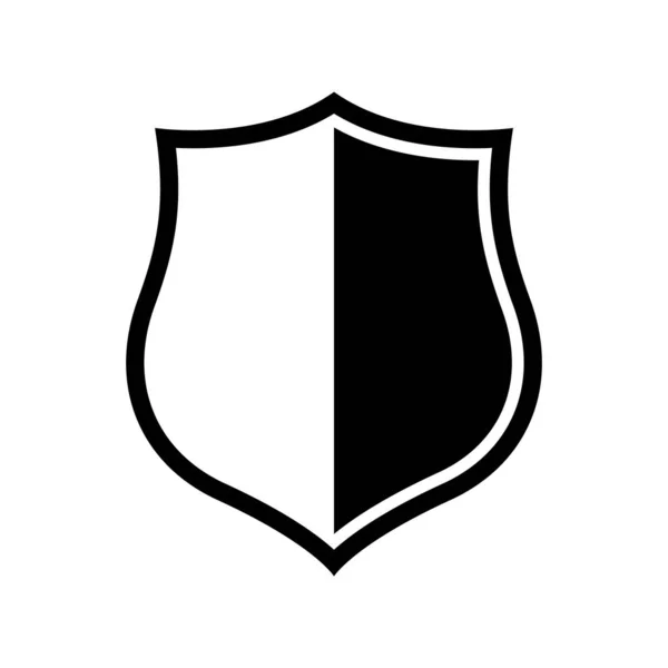 Ikona Vektorového Štítu Heraldické Štíty Bezpečnostní Černé Štítky — Stockový vektor