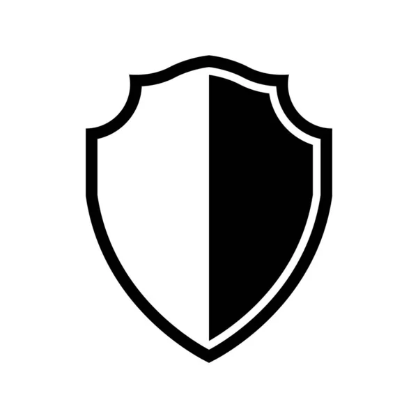 Ikona Tarczy Wektorowej Tarcze Heraldyczne Czarne Etykiety Ochronne Ilustracja Stockowa