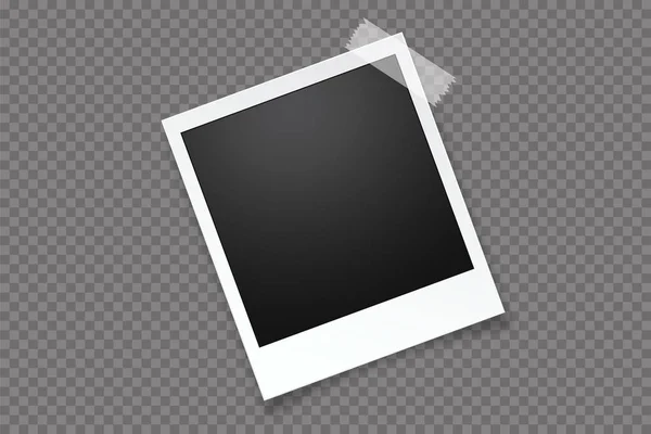Photo Frame Fixed Adhesive Tape Transparent Background Photo Frame Sticky — Stock vektor