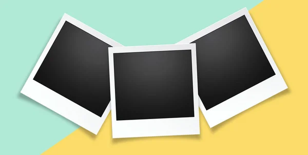 Blank Realistic Vector Photo Frame Isolated Trendy Colorful Background — Stock vektor