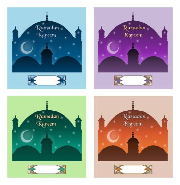 Ramazan kareem iletisiyle kubbe ve Camii