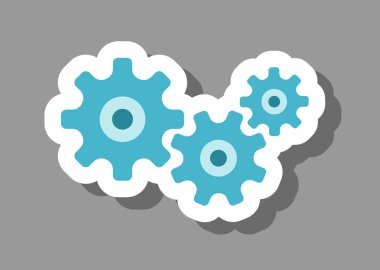 Mekanizma ve üretimi sembolize eden çark simgesi