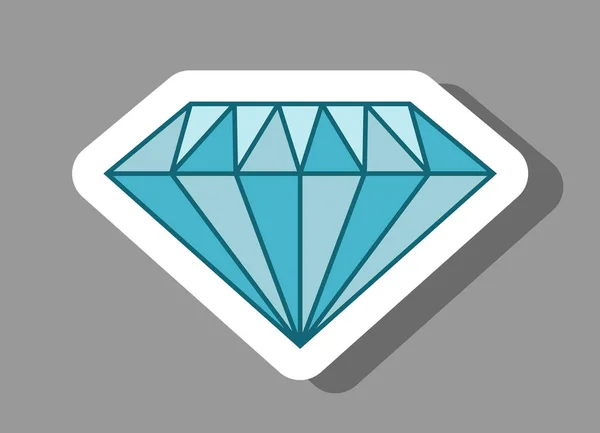 Ikon berlian yang melambangkan nilai dan investasi - Stok Vektor