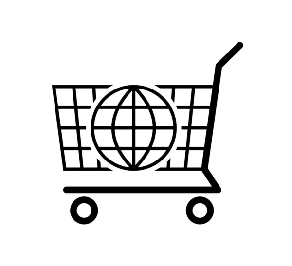 E-commerce icona che simboleggia il marketing digitale — Vettoriale Stock