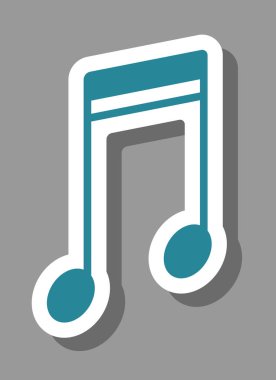 Melodiyi ve sesi sembolize eden müzik notası simgesi