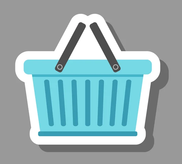 Cesta de compra icono que simboliza la compra y venta al por menor — Vector de stock