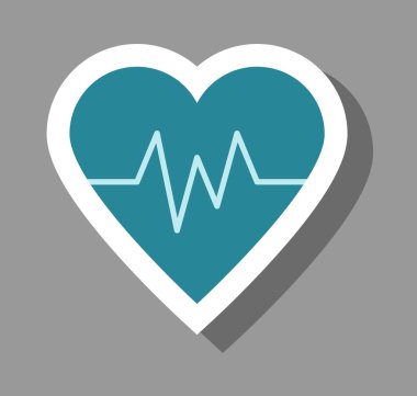 Kalp atışı ikonu sağlık ve nabzı sembolize eder