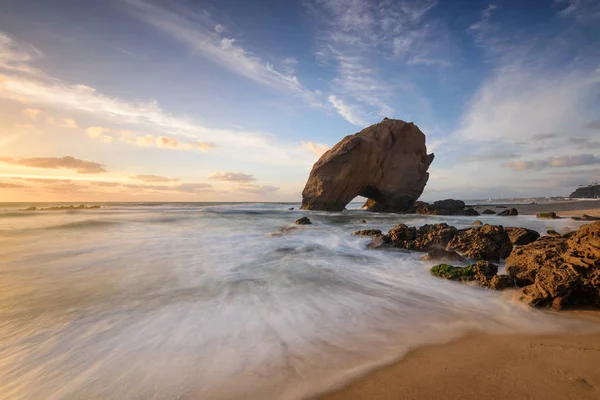 Amazing Sunset Beach Coast Portugal Panoramic Landscape Holiday Destination Fine — Stock Photo, Image