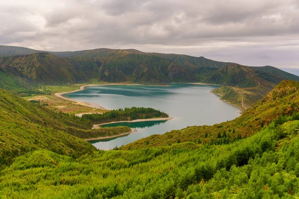 Vista Panorámica Del Paisaje Natural Las Azores Maravillosa Isla Portugal —  Fotos de Stock