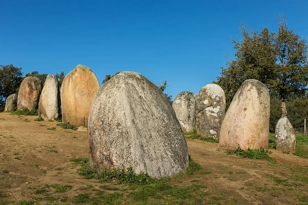 Almendres Cromlech en Portugal — Foto de Stock