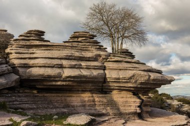 Torcal de Antequera Tabiat Parkı karstik manzara Avrupa'nın en etkileyici örneklerinden birini içerir. Bu doğal park Antequera yer alır. İspanya.