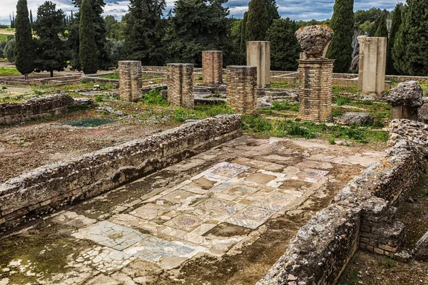 Italica Ισπανικά Italica Βόρεια Του Σύγχρονου Santiponce Χλμ Της Σεβίλλης — Φωτογραφία Αρχείου