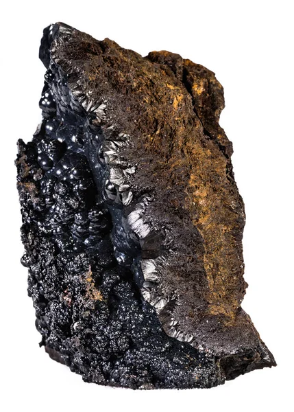 Siyah arka plan üzerine goethite — Stok fotoğraf