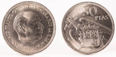 50 peseta eski İspanyolca sikke