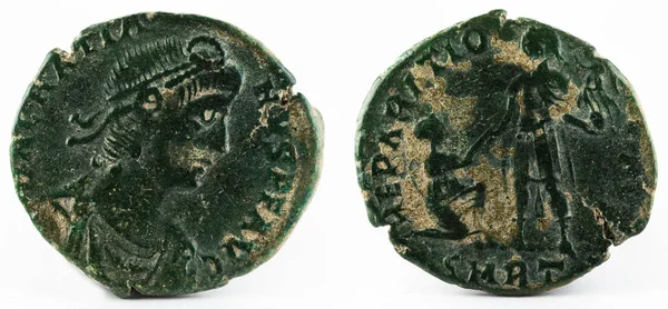 Римская монета Грациана — стоковое фото